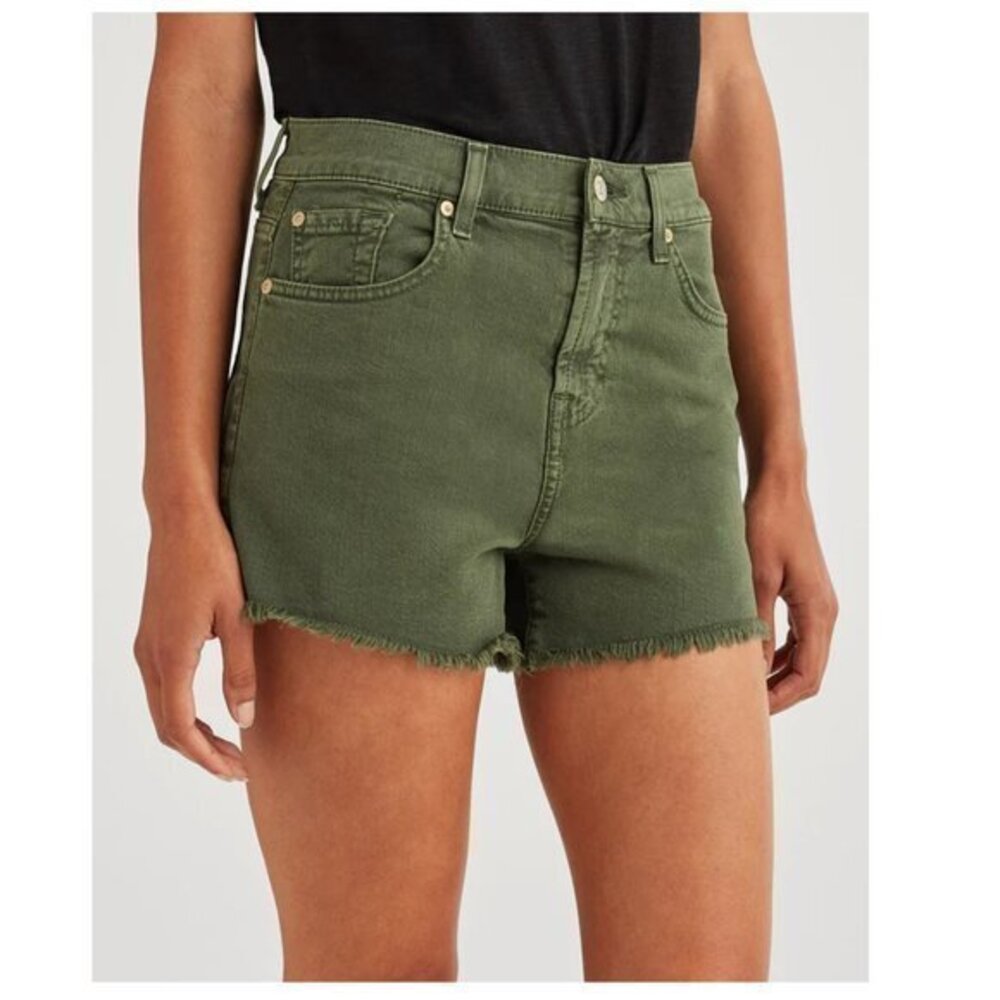 7 For All Mankind High Waist Army Short. 26